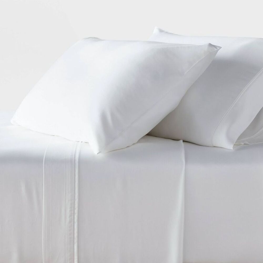 Threshold -  320TC Satin 4-Piece Sheet Set Cooling So White
